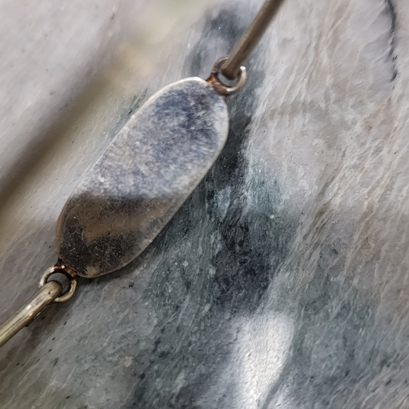 Mother of Pearl Floral Elegance Artisan Metal Bangle - Picture 4 of 7